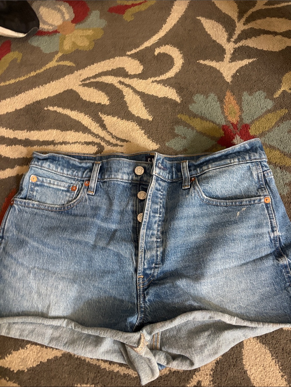 GAP Women's Light Blue Boyfriend Denim Shorts